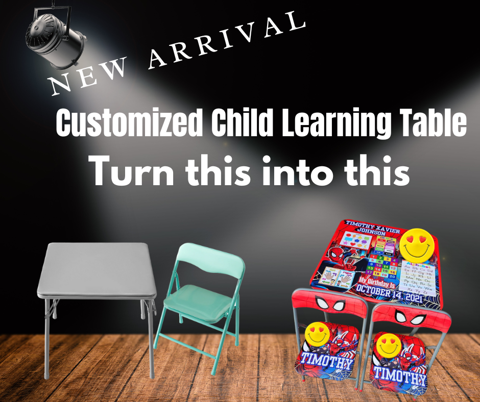 Custom Child Learning Table