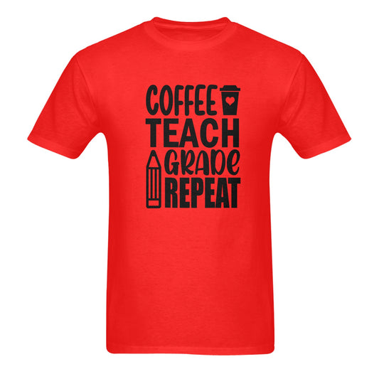 COFFEE TEACH GRADE REPEAT TSHIRT